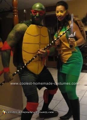 Coolest Homemade Teenage Mutant Ninja Turtles Couple Costume