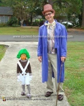 Coolest Homemade Willy Wonka and Oompa Loompa Costume