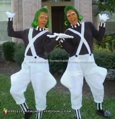 Cool Homemade Willy Wonka and Oompa Loompa Costumes