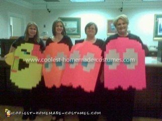 Coolest Ms. Pacman And Ghosts Group Costume