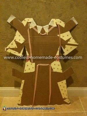 Coolest Paper Doll Costume - back of dress (looks terrible but you get the idea)!