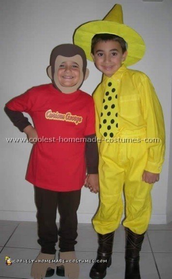 Cool Homemade Curious George Costume for Halloween