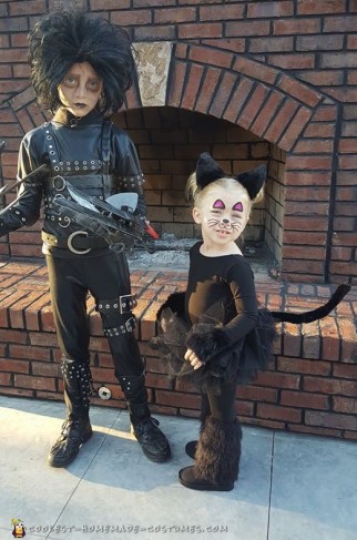 Awesome Homemade Edward Scissorhands Costume for a Child