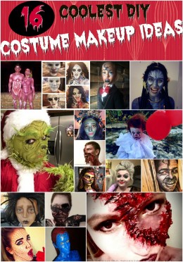 Top 16 Coolest DIY Costume Makeup Ideas With Tutorials