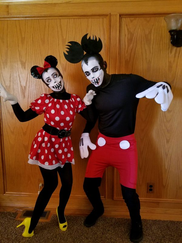 Scary Mickey and Minnie Mouse DIY Couple Costume