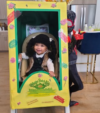 Cute DIY Cabbage Patch Doll Stroller Costume