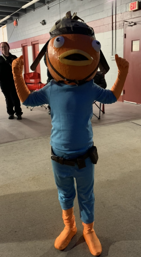 Coolest Homemade Fortnite Fishstick Costume for a Boy