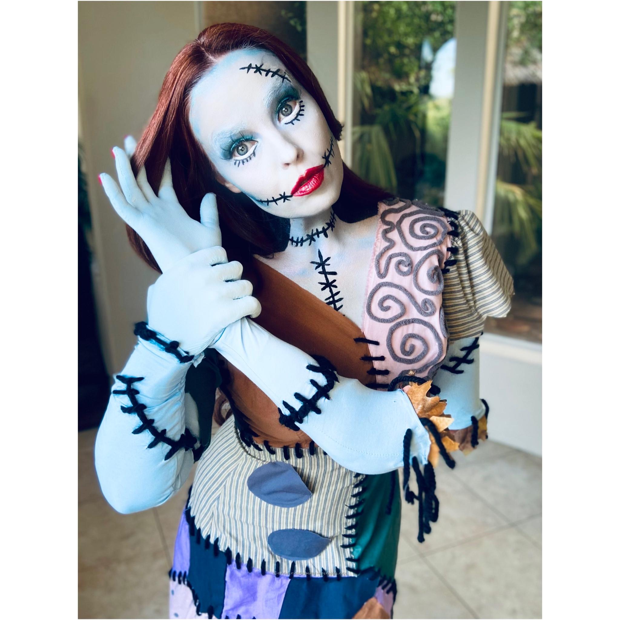 Awesome Homemade Living Hand Sally Costume!