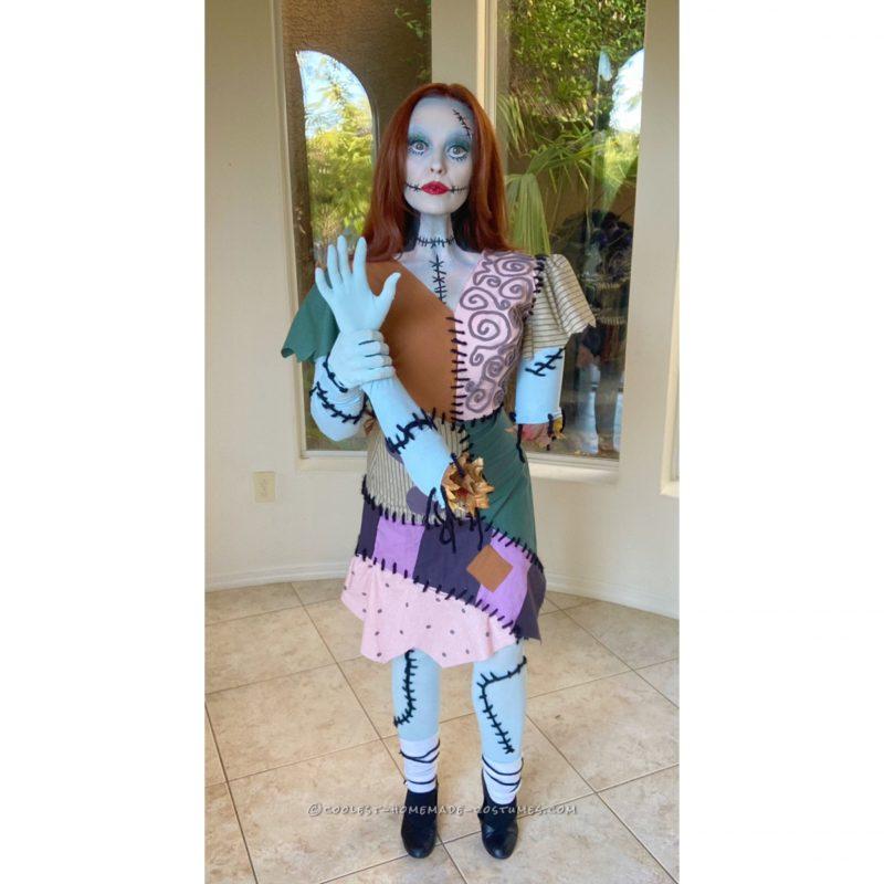 Awesome Homemade Living Hand Sally Costume!
